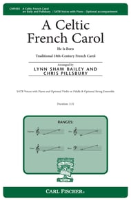 A Celtic French Carol SATB choral sheet music cover Thumbnail